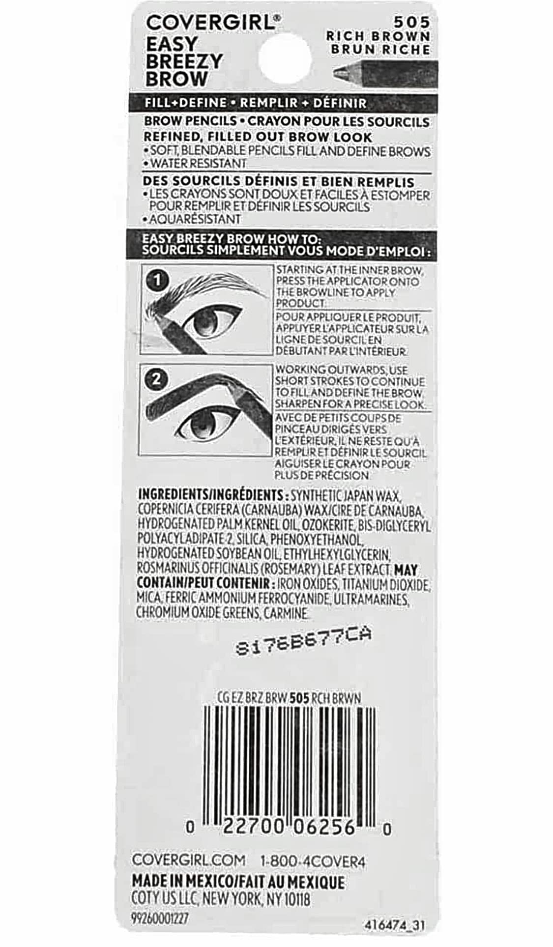 Application close-up showing easy glide and brow shaping with Easy Breezy Brow.