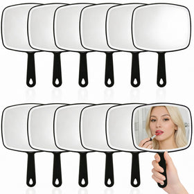 Covzoe 12-pack hand mirror with comfy handle shown in packaging for easy gifting