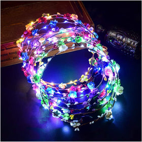Coxeer LED flower crown with 19cm diameter for weddings and photos.