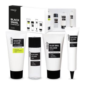 Coxir Black Snail Collagen Starter Kit cleanser: gentle daily cleansing to prep skin