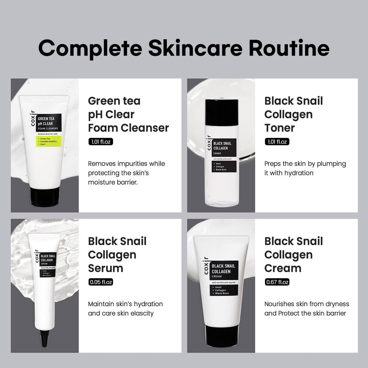 Coxir Black Snail Collagen Starter Kit gift-ready: perfect present for skincare lovers