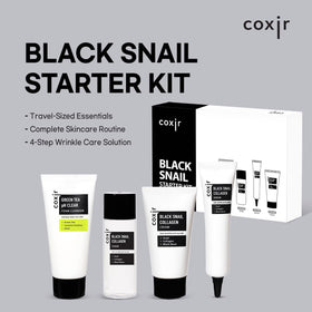 Coxir Black Snail Collagen Starter Kit serum: lightweight concentrate for plump, smooth skin