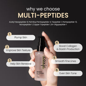 Coxir Intensive EGF Peptides Serum layering under moisturizer demonstration