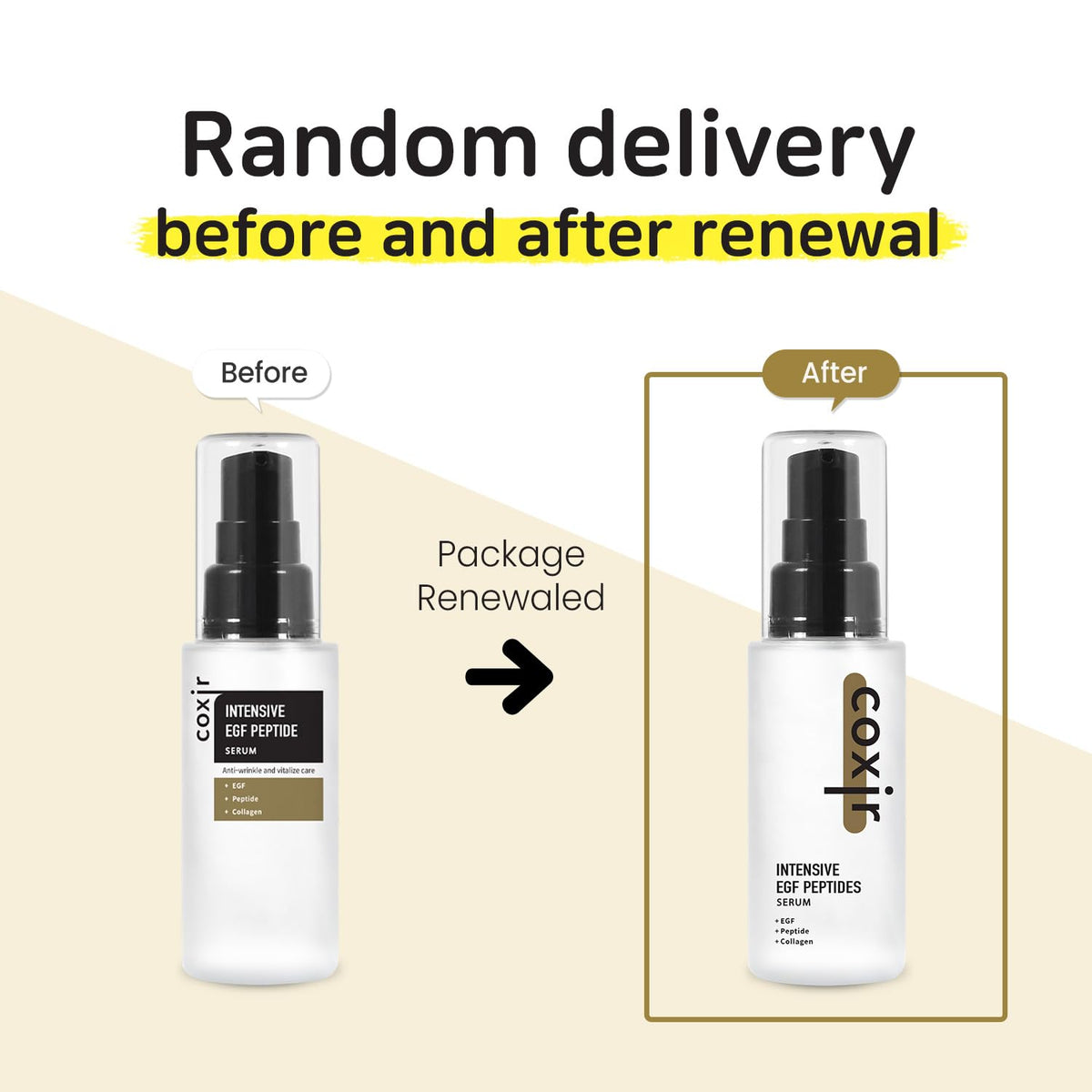 Coxir Intensive EGF Peptides Serum clean formula for sensitive skin