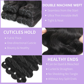 COZHQAN 16A raw body wave bundle 20-inch ideal for fuller, long-lasting curls