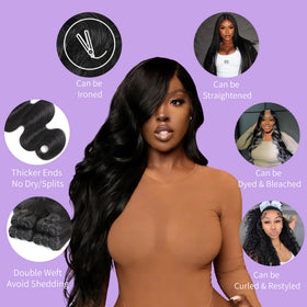 COZHQAN 16A raw body wave bundle 24-inch adds length and body