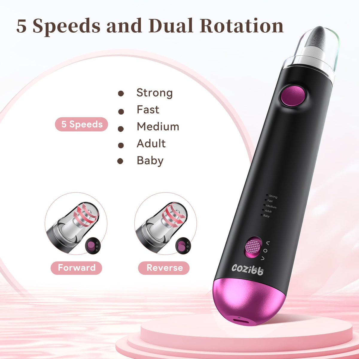 CoziBB eight-in-one nail kit with multiple bits for complete care.