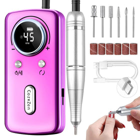 CozyZen cordless nail drill 45000rpm for precise acrylic and gel nail shaping.