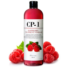 CP-1 Raspberry Treatment Hair Vinegar Rinse bottle showing sleek label and easy-grip cap for daily use