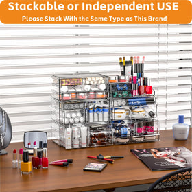 CQ Acrylic bathroom countertop cosmetic organizer for skincare products