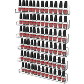 Cq Acrylic 15-inch wall-mount nail shelves display polish bottles clearly