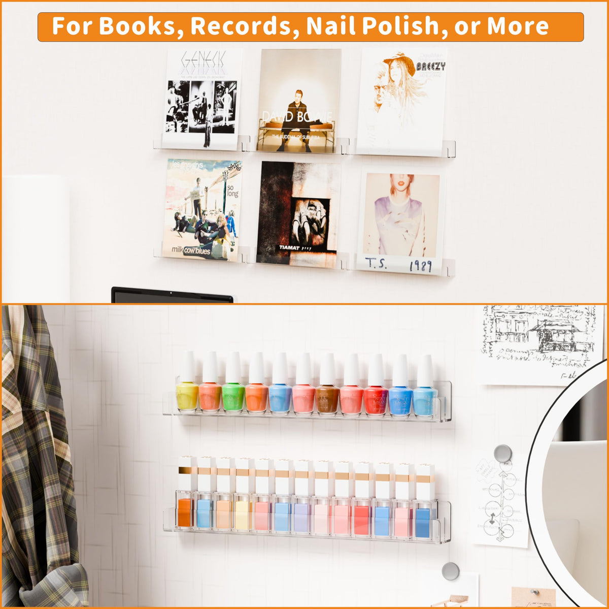 Removable stop inserts prevent sliding and keep bottles secure