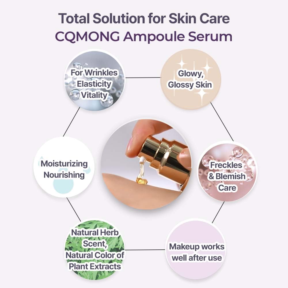 CQMONG Ampoule Serum dropper delivers precise moisture-rich drops.