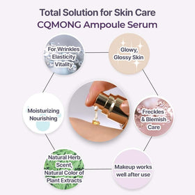 CQMONG Ampoule Serum dropper delivers precise moisture-rich drops.