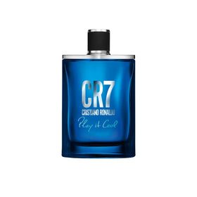 CR7 Play It Cool bottle closeup showing bright citrus opening for daily wear.
