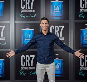 CR7 Play It Cool packaging detail signals premium gift-ready presentation.