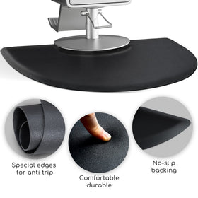Crablux anti slip bottom keeps mat in place during shifts.