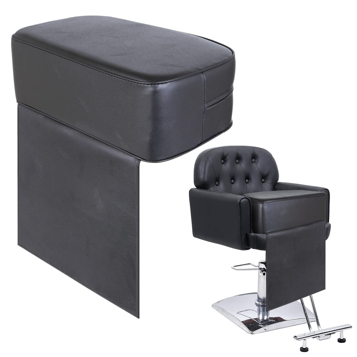 Crablux salon booster seat cushion for haircuts offers comfortable height and posture support.