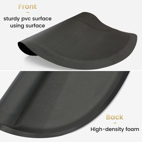 Crablux anti-fatigue mat is suitable for high heels in a studio setup.