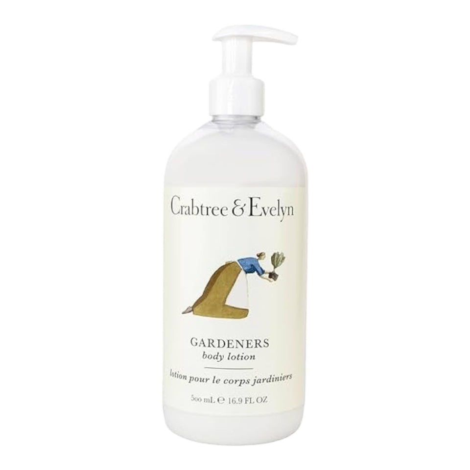 Crabtree & Evelyn Gardeners Body Lotion bottle showing deep hydration for daily skin comfort