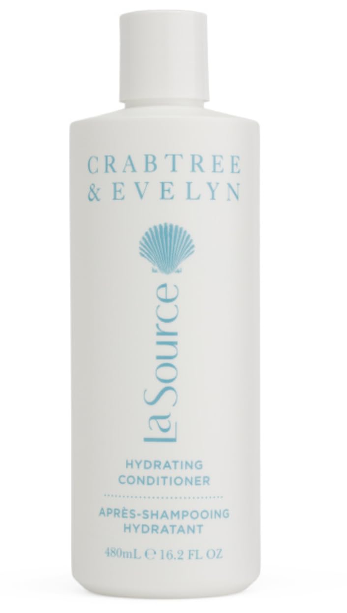 Crabtree & Evelyn La Source conditioner bottle with moisture-rich formula for hydrated hair.