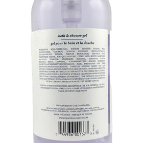 Elegant Nantucket Briar bottle design blends with bathroom decor.