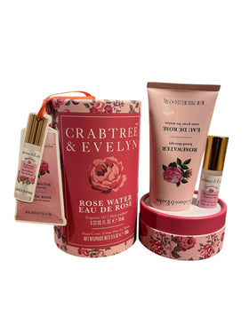Crabtree and Evelyn Rosewater fragrance rollerball applied to pulse points for lasting scent.