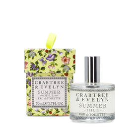 Crabtree Evelyn Summer Hill bottle, airy fragrance for day to night wear