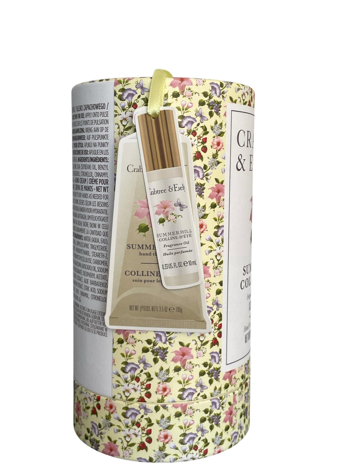 Crabtree & Evelyn Summer Hill hand creme texture on skin, delivering conditioning moisture.