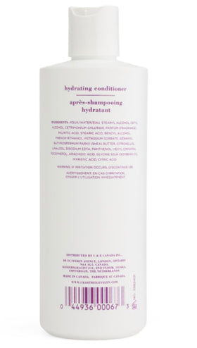 Crabtree & Evelyn Verbena and Lavender conditioner label close-up, refreshing scent.