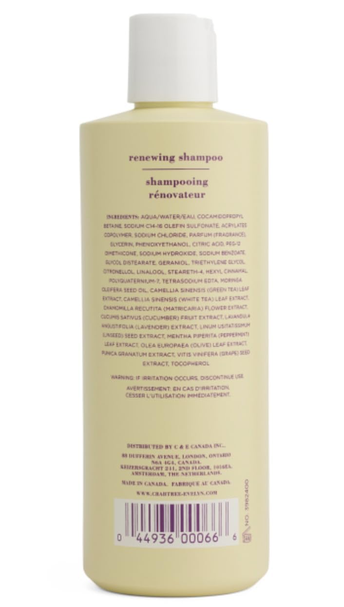 Crabtree and Evelyn Verbena Lavender shampoo lather delivering refreshing cleanse.