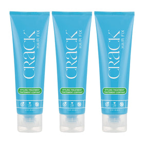 Crack Hair Fix Air Dry Cream bottle demonstrates frizz control