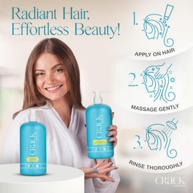 CRACK Hair Fix bundle packaging signals color-safe vegan formula