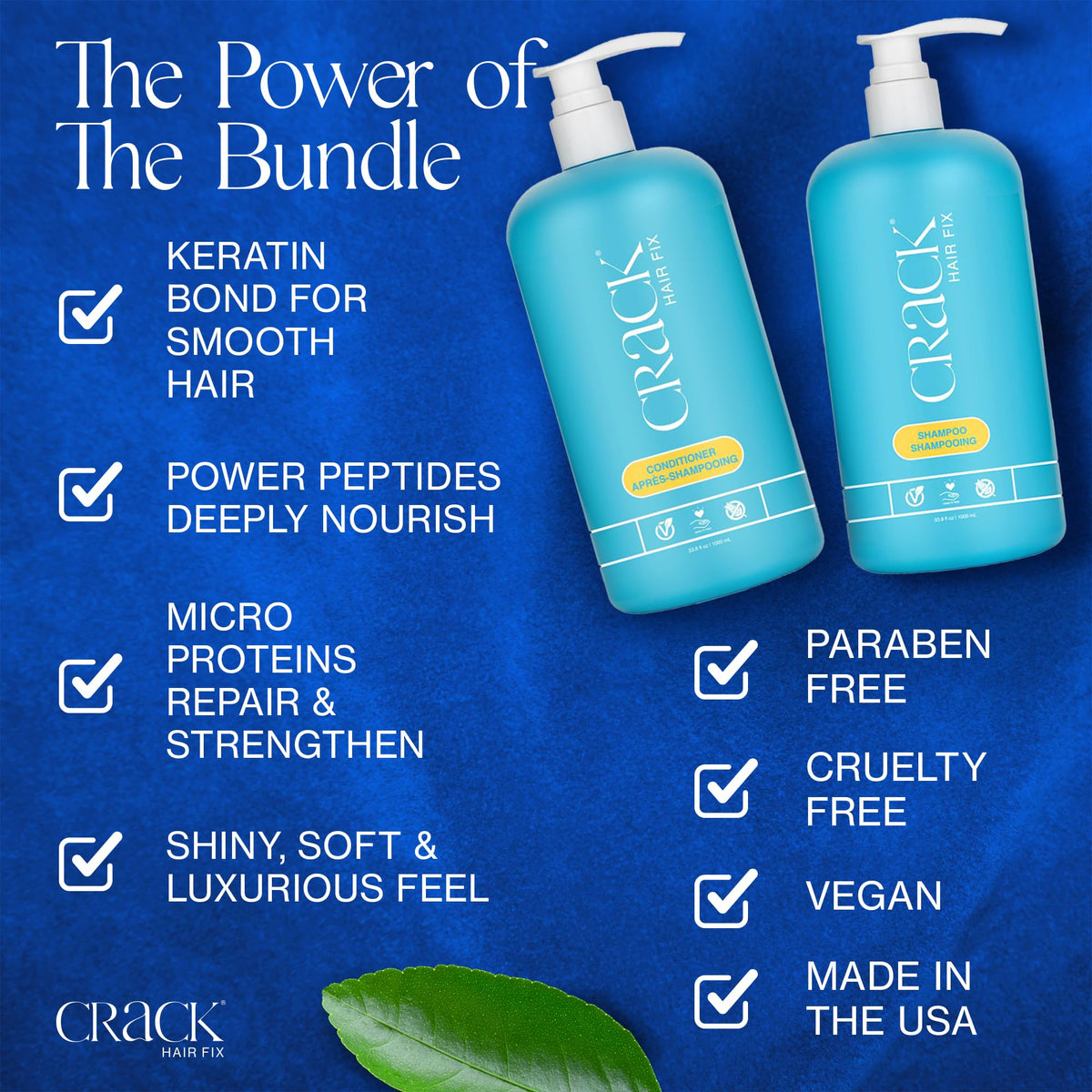 CRACK Hair Fix Conditioner cream closeup shows intense hydration for frizz control