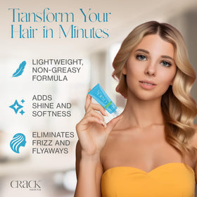 Crack Hair Fix provides heat protection during blow-drying and styling tools.