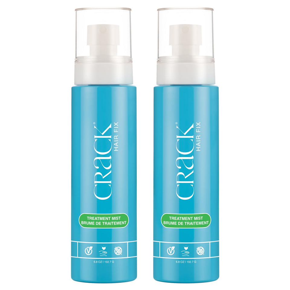 Crack Hair Fix Mist bottle front showing a moisturizing spray for dry hair