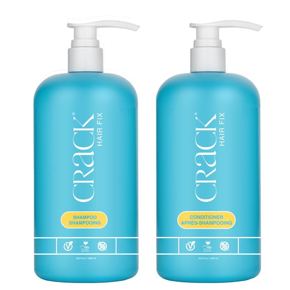 CRACK Hair Fix Shampoo bottle shows gentle cleanse protecting bonds