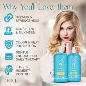 CRACK Hair Fix Shampoo lather closeup reveals rich non-stripping formula