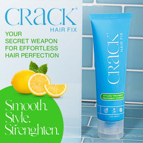 Crack Hair Fix Styling Cream after-application-hair demonstrates frizz control and shine