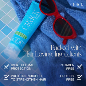 Crack Hair Fix Styling Cream heat-protection during blow-dry and styling