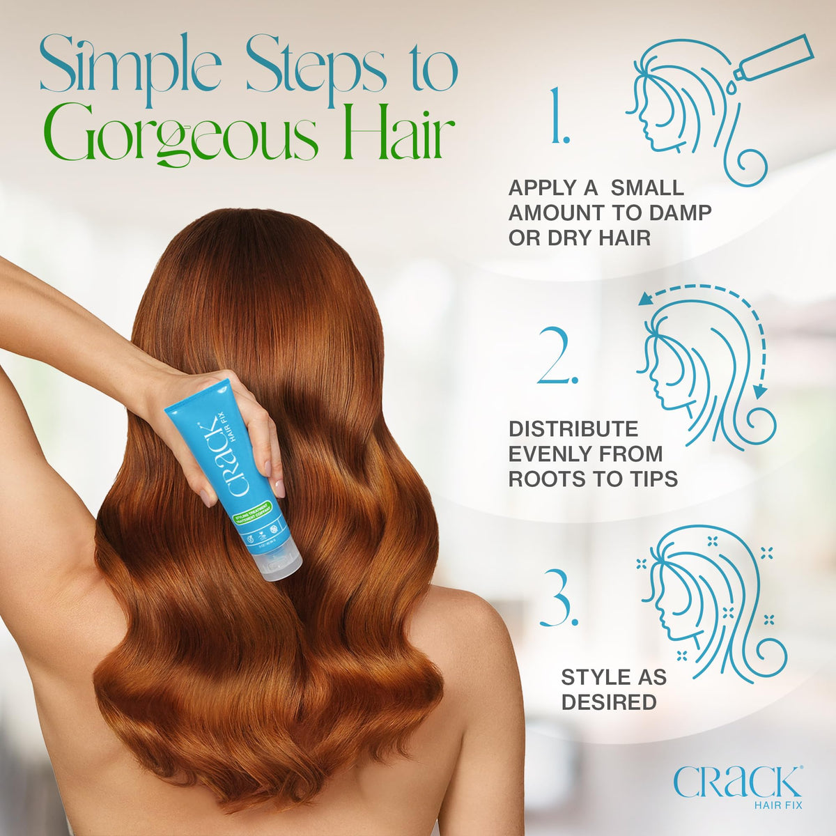 Crack Hair Fix Styling Cream humidity-block scene preserves style in humidity