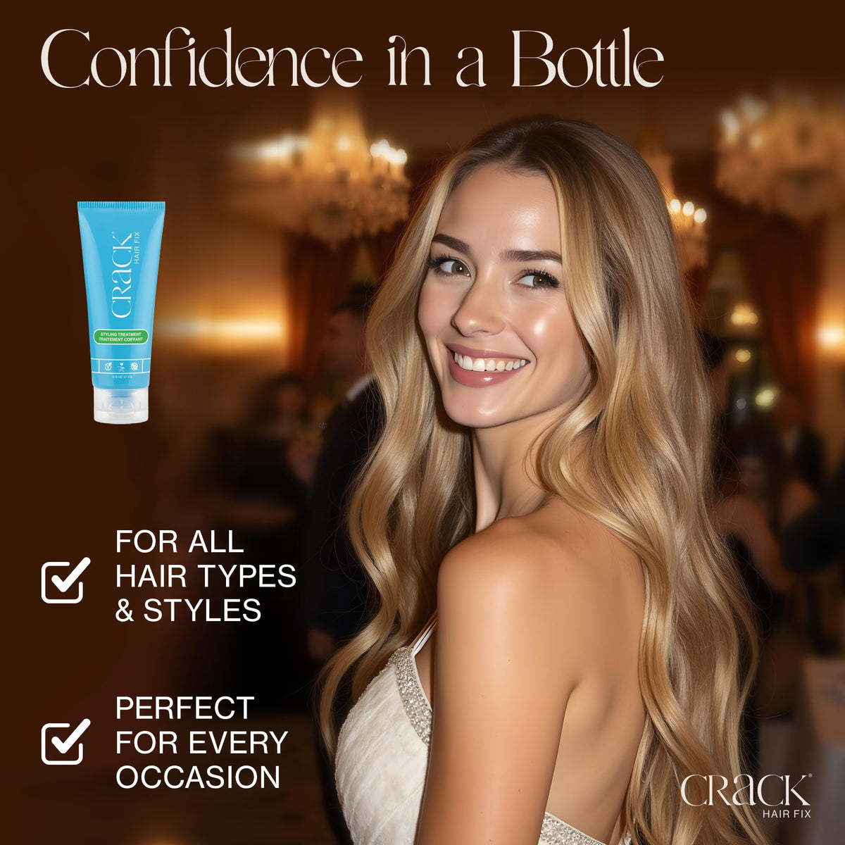 Crack Hair Fix travel-size kit ready for routines anywhere, anytime.