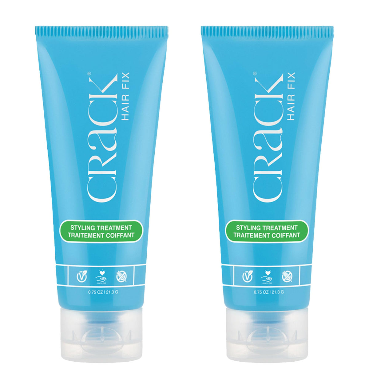 Crack Hair Fix trial packaging shown for on-the-go styling and convenience.