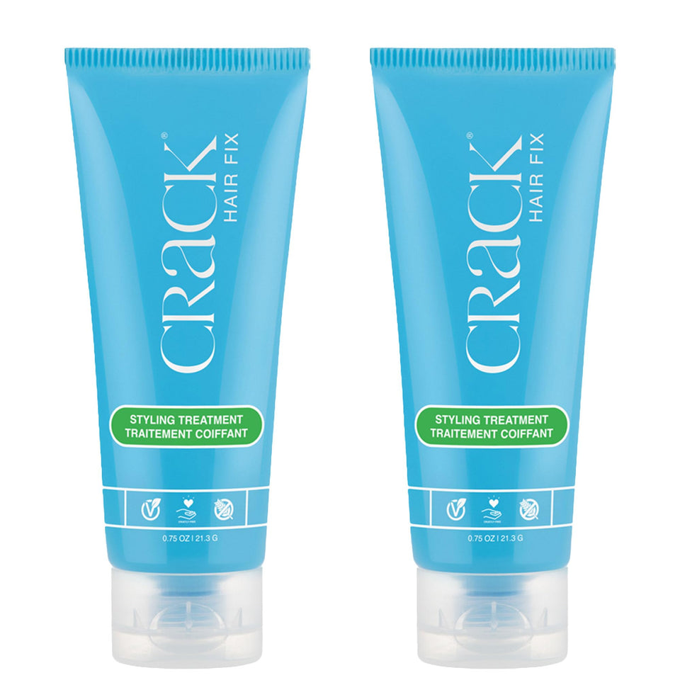 Crack Hair Fix trial packaging shown for on-the-go styling and convenience.
