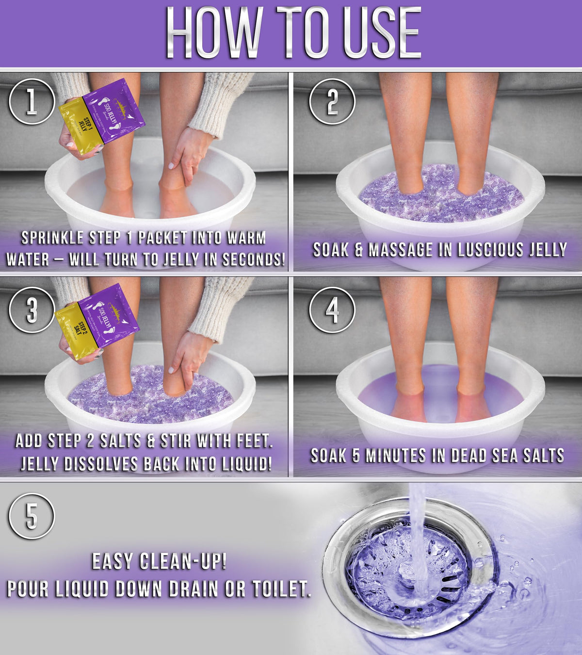 Crafts And The City SOO Jelly Pedicure Pack softens rough skin for smoother feet.