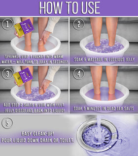 Crafts And The City SOO Jelly Pedicure Pack softens rough skin for smoother feet.
