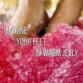 Close-up of SOO JELLY texture highlighting plush jelly for toe massage