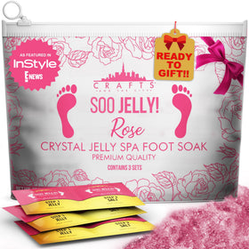 Crafts And The City SOO JELLY Pedicure Packs packaging ready for gifting and home spa use