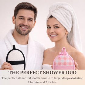 CraftsOfEgypt 4-pack for men and women with personal loofahs.