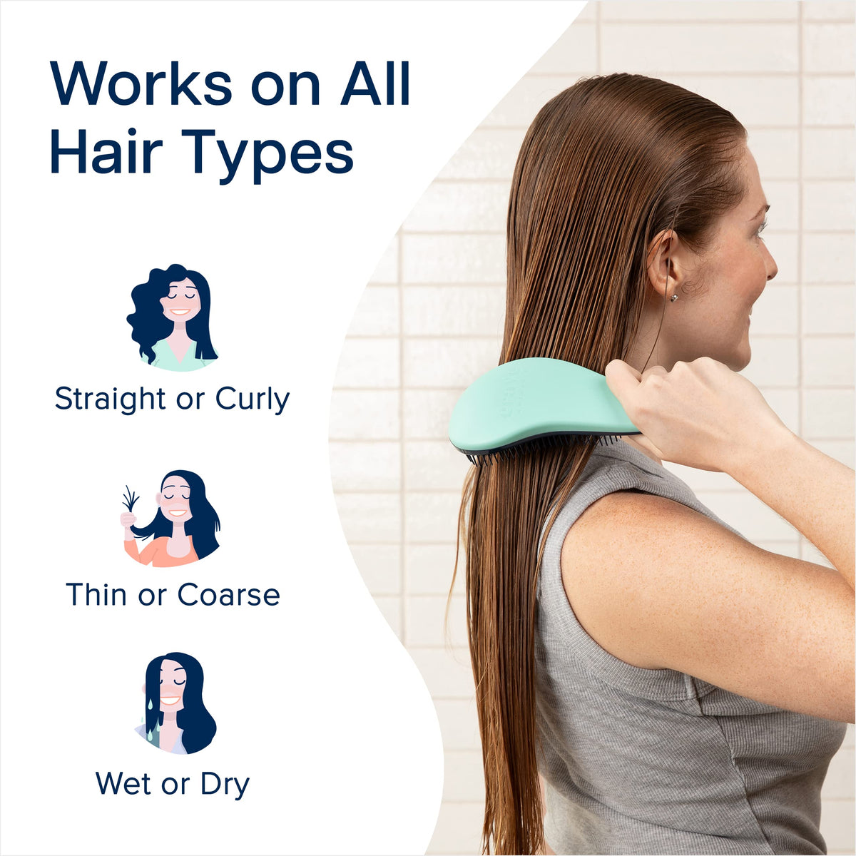 Crave Naturals Glide Thru used on dry hair for quick tidy-ups